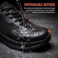 Chaussures de sport pour hommes, personnalisées en usine, noires, basses, imperméables, en tissu thermocollé, légères, antidérapantes
