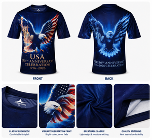 <span class=keywords><strong>Camiseta</strong></span> Patriótica Conmemorativa del 250 Aniversario <span class=keywords><strong>de</strong></span> EE. UU. 2026, Jersey Deportivo con Estampado <span class=keywords><strong>de</strong></span> Águila por Sublimación, Unisex, Informal, Kit <span class=keywords><strong>de</strong></span> Fútbol - Product Image 2