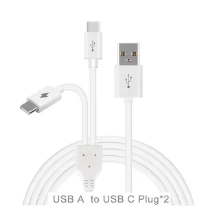 Aangepaste Groothandel Kwaliteit Mooie Prijs 1.2M Y Vorm Usb Naar Type C Splitter 2 In 1 Snel Opladen Datakabel Voor Android Mobiele Telefoon