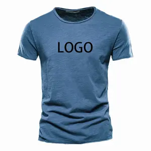 220g new T-shirt 100% cotton blank plain oversized T-shirt custom can add logo printing plus size men's T-shirt