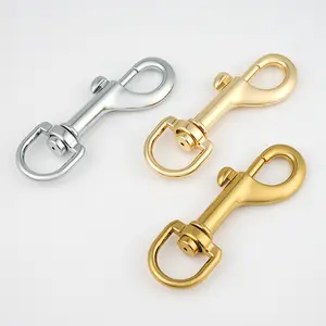 Bag Making Accessories Hook Snap 9 Colors 3/5 Inch Dog Leash Snap Swivel Calsp 15mm Chrome Bolt Snap Eye Hook for Bag Purse