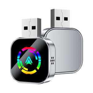 Adaptateur sans fil 2-en-1 CarPlay Android Auto avec lumière RGB portable, USB Plug-and-Play, garantie 1 an pour CarPlay filaire d'origine - Product Image 3