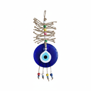 Ornement en macramé Evil Eye 26x11cm Nouveauté et décoration de maison créative - Product Image 2
