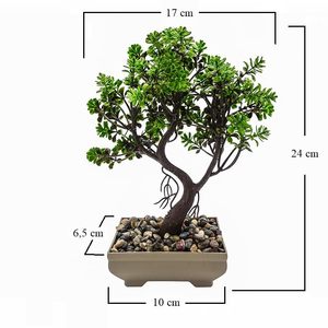 Bonsái artificial de pino japonés de 25x17.5cm para decoración del hogar o la oficina - Product Image 2