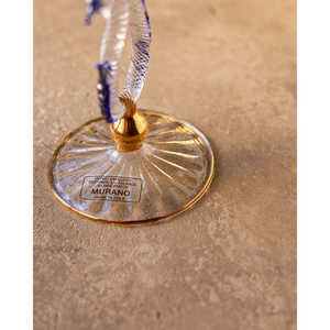 Mirellas - Juego de Vasos Elegantes de Cristal de Murano con Detalles en Azul y Dorado, Vasos Premium - Product Image 5