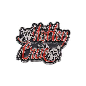 Broche en émail avec logo Heavy Metal Band des années <span class=keywords><strong>80</strong></span> Broche de revers de musique élégante pour accessoires de tenue Artisanat en métal - Product Image 5