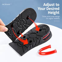 Semelles rehausseuses réglables en hauteur avec coussin d'air amovible, inserts de talon de 3cm, 5cm, 7cm, 9cm, 11cm pour femmes et hommes