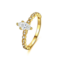 Bague de fiançailles personnalisée en argent sterling 925 avec moissanite de 0,5 carat en forme de marquise, pour femme, avec certification GRA