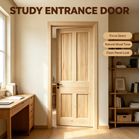 Porte intérieure rustique en pin massif, porte en bois non finie pour la décoration intérieure de chambre de ferme