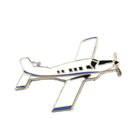 Épinglette décorative personnalisée en alliage de zinc en forme d'avion, badge en émail souvenir d'aviation, épinglette d'avion, épinglette de revers de compagnie aérienne pour vêtements
