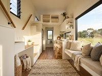 Maisonnette préfabriquée de luxe moderne de 20 pieds sur roues, maison modulaire mobile, villa portable sur remorque pour la vie en plein air, fabriquée en Chine