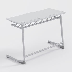 Vente en gros d'usine, table pour étudiants universitaires, mobilier scolaire, pupitre double avec deux chaises pour salle de classe - Product Image 3