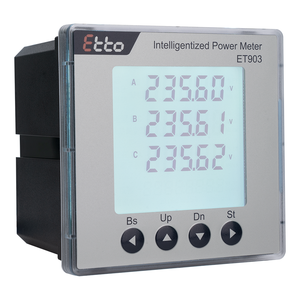 YADA Smart 98 * 98mm RS485 Modbus RTU電気消費メーター多機能3相パワーパネル多レートエネルギーメーター - Product Image 2