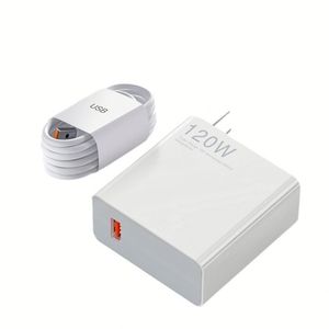 Cheap Price 120W Super Fast Charger EU US <b>Plug</b> Power <b>Adapter</b> Charger With 6A <b>Type</b> <b>C</b> Cable for Android Phones - Product Image 1