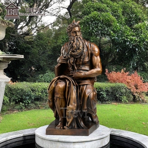Figura in metallo fuso statua famosa scultura in bronzo all'aperto Moses - Product Image 3