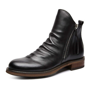 Bottes Chelsea pour hommes les plus vendues, bottes courtes tendance pour hommes, fermeture éclair sur les deux côtés, bottes pratiques pour hommes, chaussures de marche - Product Image 1