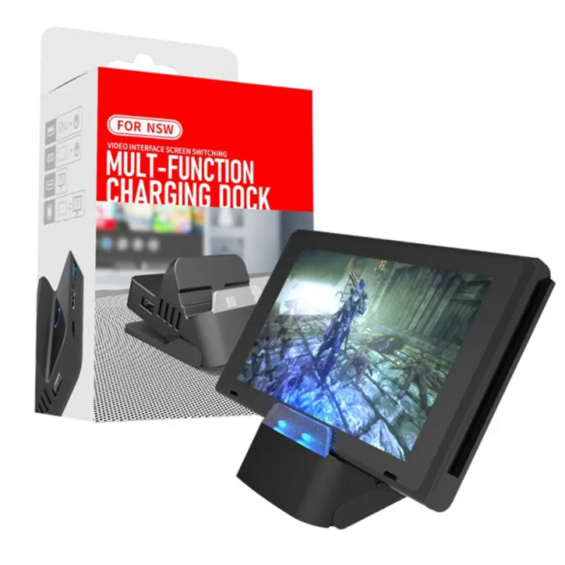 Nintendo स्विच के लिए HD-MI चार्जिंग स्टेशन डॉक के लिए पोर्टेबल HD-MI वीडियो कन्वर्टर