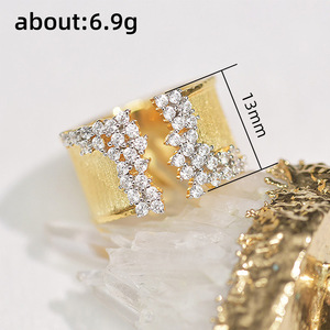 <b>Snowflake</b> Stud <b>Earrings</b> White Gold Micro Insert Crystal Wedding Jewelry JZ-680 - Product Image 5