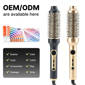 Brosse chauffante électrique professionnelle de 38 mm avec plusieurs réglages de température, arrêt automatique, 1,5 pouce, brosse à cheveux chauffante électrique - Product Image 5