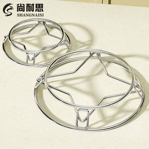 Support de rangement de cuisine multifonctionnel rond en acier inoxydable, support de cuisson vapeur isolant thermiquement, profondeur 4-7,9 pouces - Product Image 2