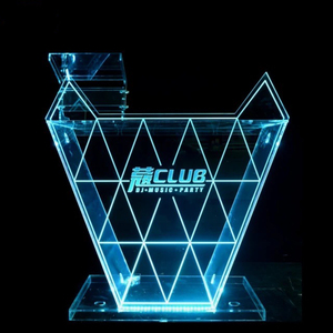 Acrylic LED DJ Booth Bar bảng Mixer điều khiển âm thanh hệ thống thiết bị hộp âm bass loa ánh sáng laser DJ bảng Disco pion - Product Image 4