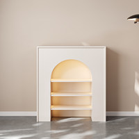 Meuble d'appoint décoratif de style français pour salon commercial avec foyer, idéal pour salon de beauté ou mur d'arrière-plan pour diffusion en direct