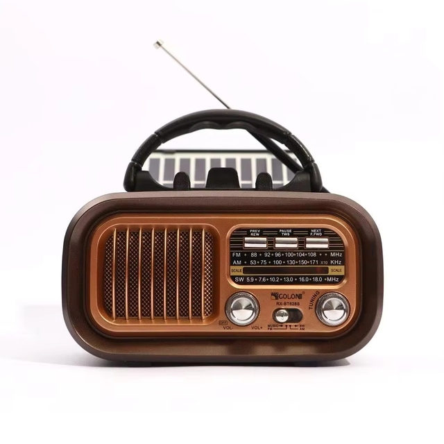 Solar Related Products Speaker with FM Radio AM Retro Portable Power