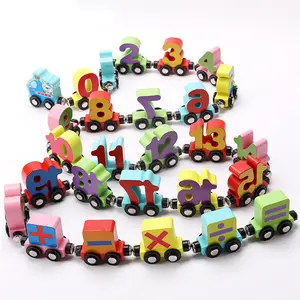 木质磁性字母数字火车积木玩具儿童益智早教玩具火车