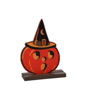 Decorazioni di Halloween per Interni, Ornamenti per Feste Familiari, Artigianato in Legno a Forma di Strega, Zucca e Teschio - Product Image 5