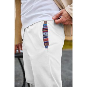 Pantalones Chinos Casuales para Hombre, de Algodón Twill, Cintura Elástica con Cordón, Corte Ajustado, con Bolsillos, Transpirables - Product Image 6