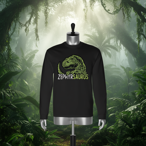 T-shirt à manches longues personnalisé Zephyr Saurus avec nom de dinosaure T-Rex, t-shirts promotionnels personnalisables - Product Image 1