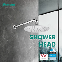 Frascio Pommeau de douche à effet pluie rond de 10 pouces pour salle de bain Pommeau de douche à haute pression en acier inoxydable 304