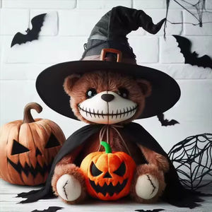 Oso de peluche de calabaza de Halloween Unisex, juguete de peluche de alta calidad, oso de peluche personalizado con relleno de algodón PP para regalos - Product Image 6