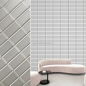 Revestimiento de hormigón 3D tipo ladrillo UHPC para paredes interiores y exteriores de casas, almacenes, ecológico, duradero, Arco 125*400*10mm - Product Image 2