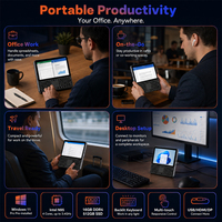 Laptop Genggam Saku Kecil 5.7 Inci Laris Manis, Windows 11 Intel N95 16+512GB SSD Layar Sentuh, Cocok untuk Pendidikan Pelajar