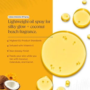 Aceite Bronceador Intensivo en Spray, <span class=keywords><strong>Acelerador</strong></span> <span class=keywords><strong>del</strong></span> <span class=keywords><strong>Bronceado</strong></span> Corporal con Vitamina E, <span class=keywords><strong>Zanahoria</strong></span>, Coco, Hidratante Ligero, Aceite Mineral - Product Image 3