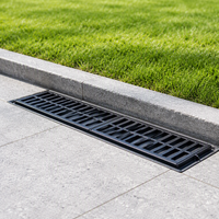 Grille de drainage en fonte ductile pour zone scolaire, système de drainage rectangulaire robuste pour l'eau