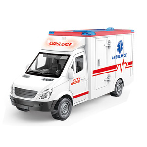 ของเล่นเด็กขายส่ง รถของเล่นกู้ภัย 1:16 แบบแรงเฉื่อย รถพยาบาล รถตำรวจ ของเล่นรถกู้ภัยพร้อมไฟและเสียง - Product Image 1