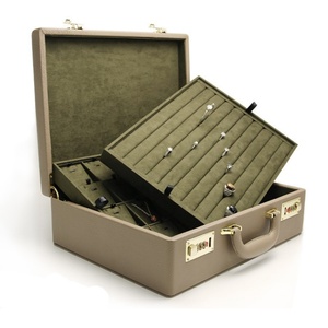 Ring Necklace <b>Earring</b> <b>Box</b> Separation Multifunctional Jewelry <b>Box</b> Packaging Cardboard Pu Leather Custom logo - Product Image 6