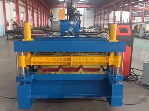 Çift Katmanlı Trapez Şekilli IBR Çatı Levhası Rulo Şekillendirme Makinesi <span class=keywords><strong>Metal</strong></span> Çatı Kaplama Makinesi - Product Image 3