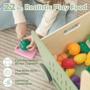 Jouets de marche en bois bon marché pour bébé de 1 an apprenant à marcher caddie en bois - Product Image 5