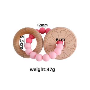 Nouveautés : <span class=keywords><strong>Anneau</strong></span> <span class=keywords><strong>de</strong></span> <span class=keywords><strong>dentition</strong></span> sensoriel pour bébé en silicone <span class=keywords><strong>de</strong></span> qualité alimentaire sans BPA, avec perles et <span class=keywords><strong>anneau</strong></span> en bois <span class=keywords><strong>de</strong></span> hêtre, jouet apaisant pour la <span class=keywords><strong>dentition</strong></span> - Product Image 6