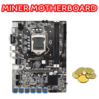 Motherboard B75 12 PCIE ke USB dengan CPU Acak G530 G540 G1610 LGA1151 Dukungan MSATA 2XDDR3 Motherboard B75 12USB
