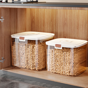 Pet Food Storage <b>Bin</b> 10 Jin Transparent Moisture Proof With Lid For Dog Cat Feeding - Product Image 3