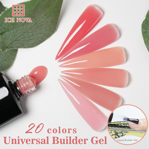 Bouteille ICE NOVA Gel constructeur universel 20 couleurs Extension rapide de Gel clous de renfort constructeur à nivellement automatique OEM personnalisé - Product Image 6