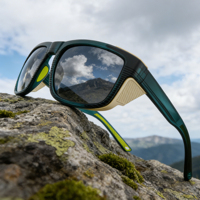 Lunettes de soleil polarisées UV400 avec logo personnalisé, unisexes, avec protection latérale, coupe-vent, pour la randonnée, l'escalade, le cyclisme, le baseball, la pêche