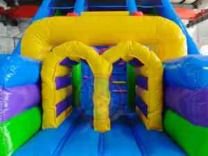 Toboggan gonflable double, combo durable en PVC, parc d'attractions gonflable avec zone d'<span class=keywords><strong>escalade</strong></span> pour le plaisir en plein air - Product Image 4