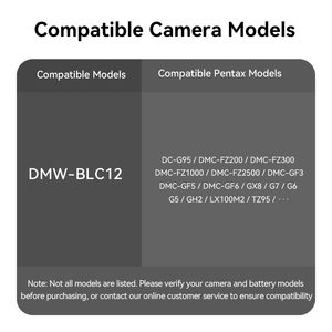 Batterie au lithium FB pour <span class=keywords><strong>Panasonic</strong></span> DMW BLC12 1100mAh DMC-FZ2500 FZ1000 G85 <span class=keywords><strong>G7</strong></span> G6 G5 GX8 FZ200 G80 Batterie d'appareil photo - Product Image 6