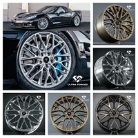 Jantes en alliage d'aluminium forgées concaves chromées polies sur mesure, 1 pièce, P200 P204, pour Lamborghini Maserati BMW Audi