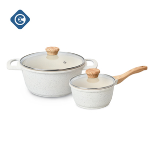 Juego de <span class=keywords><strong>ollas</strong></span> y sartenes de cerámica antiadherente con revestimiento antiadherente de buena calidad, juego de utensilios de cocina - Product Image 1
